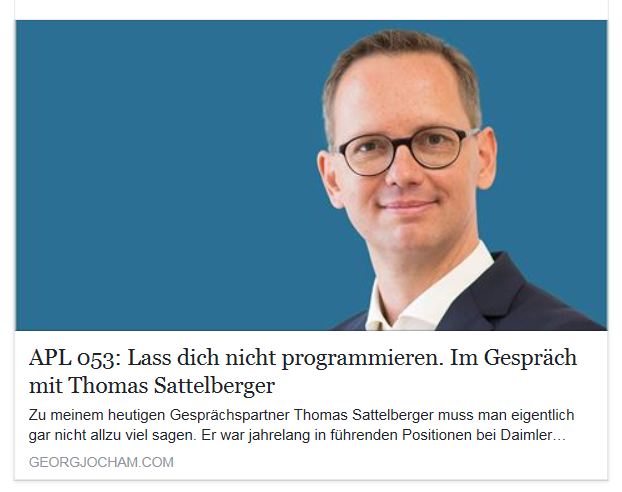 APL 053: Lass dich nicht programmieren. Im Gespräch mit Thomas Sattelberger
