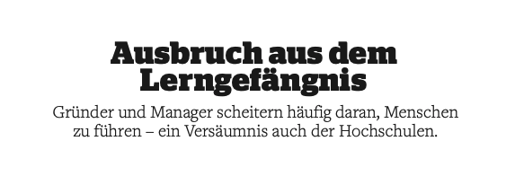 04/2017 - Ausbruch aus dem Lerngefängnis