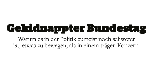10/2018 - Gekidnappter Bundestag
