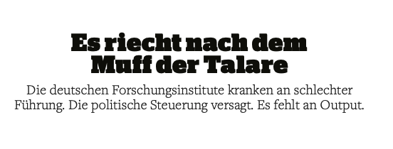 12/2018 - Es riecht nach dem Muff der Talare