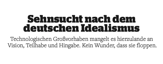 09/2016 - Sehnsucht nach dem deutschen Idealismus