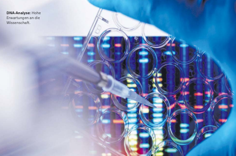 DNA-Analyse: Hohe  Erwartungen an die  Wissenschaft. 